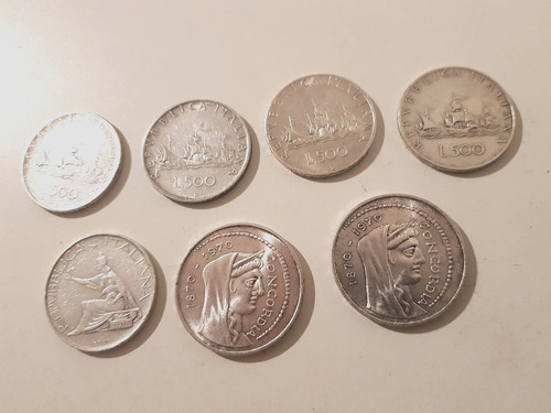Monete 500 lire caravelle 1 - monete,