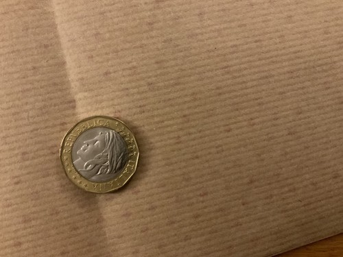 Moneta bimetallica 1000 lire - moneta,