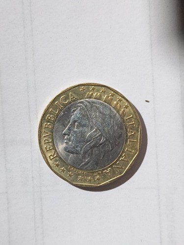 Moneta 1000 lire con - , errore