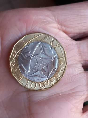Moneta 1000 lire rara con - 1000,
