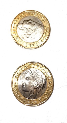 Moneta 1000 lire 1997 - moneta,
