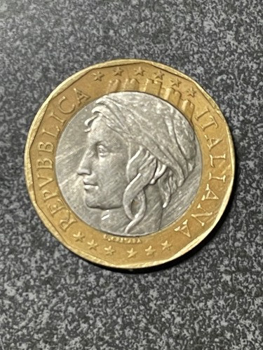 Moneta bimetallica 1000 lire - moneta,