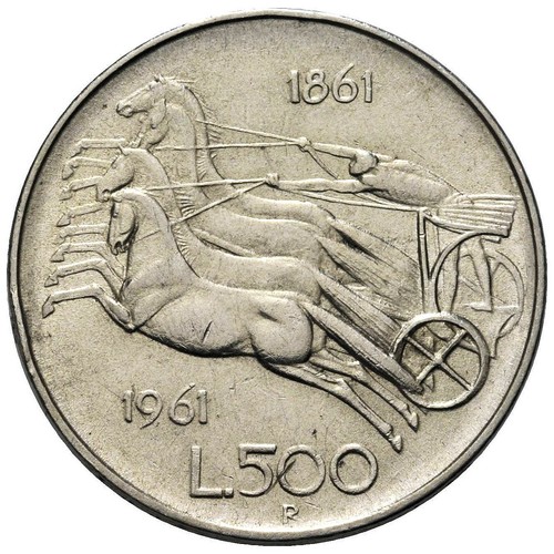 Italia 500 lire bighe - lire, anno