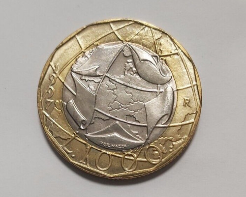Moneta 1000 lire 1997 con - moneta,